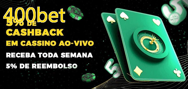 Promoções do cassino ao Vivo 400bet